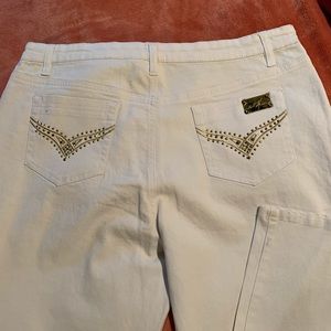 Diane Gilman white Jeans